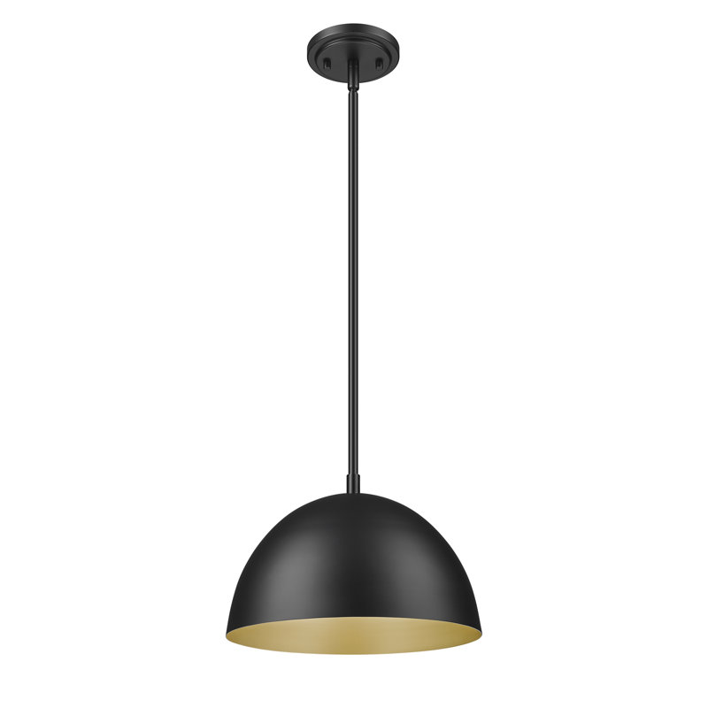 Luminaire suspendu 1 lumière noir mat Alyvia, Noir mat