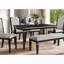 Ensemble de table de salle à manger 6 pièces avec 4 chaises capitonnées et 1 banc-1450957173-1450957178-1450957179-1450957182