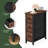 Narrow Side Table with 3 Fabric Drawers for Small Spaces