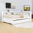 Full-Size L-Shaped Daybed with Charging Station and Storage Drawers,Shelves-1245849585