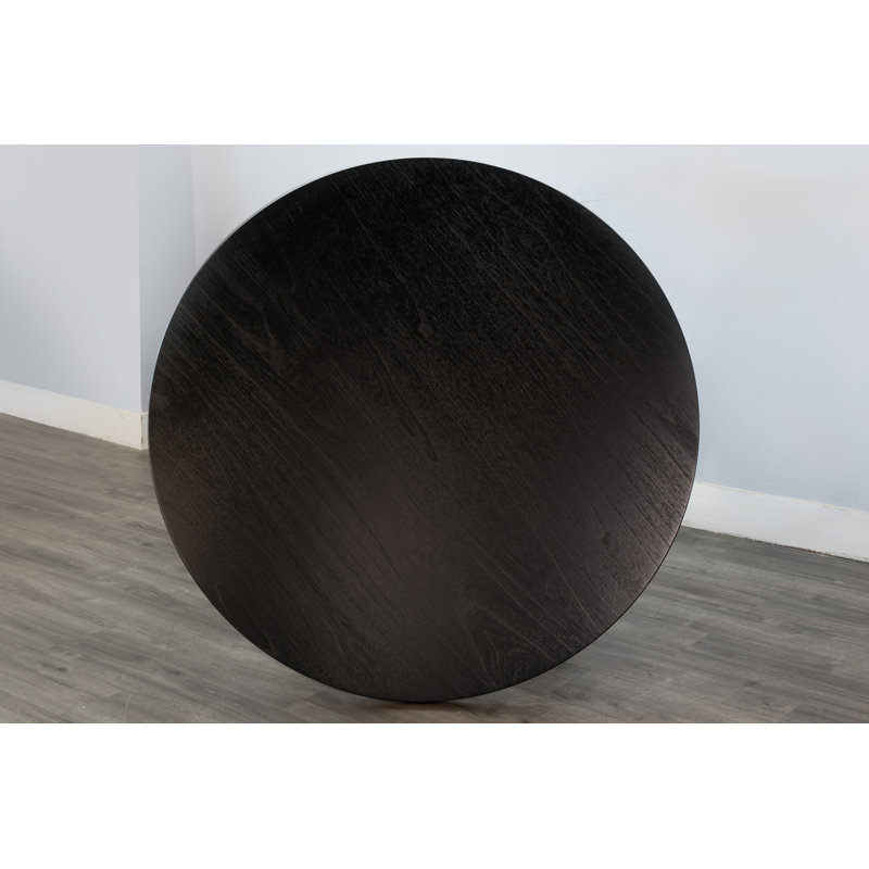 Mia 48" Round Wood Dining Set, 5 Pieces: Table, 4 Chairs, 30" H x 48" W x 48" D