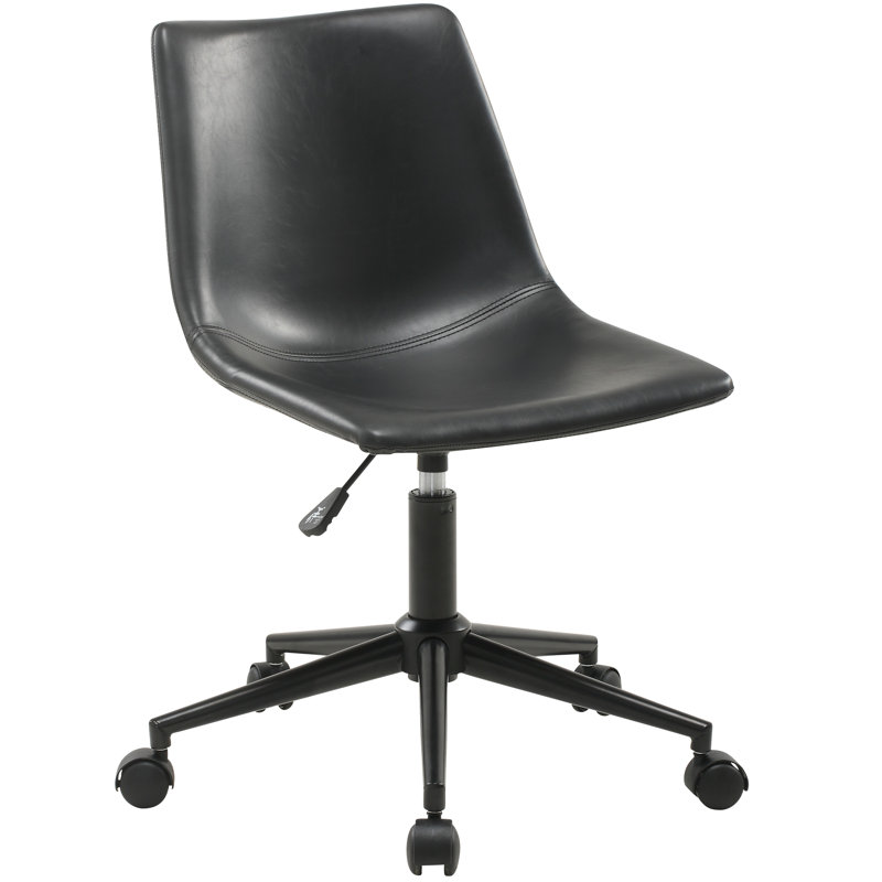 Chaise de bureau en cuir Kairo Pu, Black