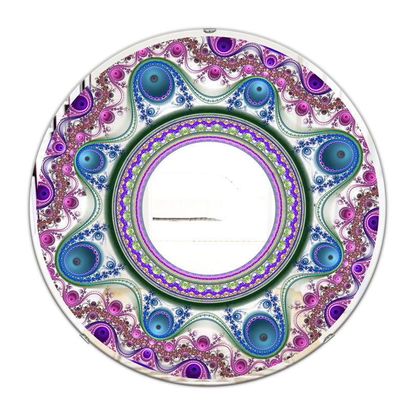 Miroir mural Circles and Curves, H 31,5 po x l po