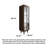 Retro Ribbed Glass Display Cabinet, Tall & Elegant