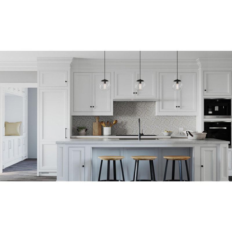 Chanie 1 - Light Single Pendant, Matte Black, 8.75" H x 8" W x 8" D