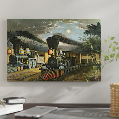 " The Lightning Express Trains, 1863 " by Currier & Ives