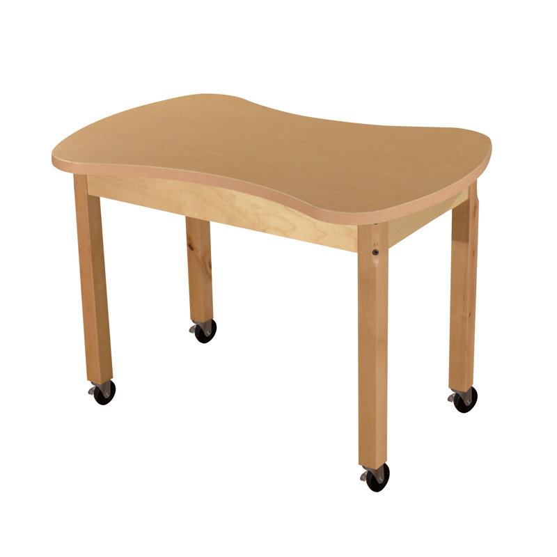 Table d'activités Synergy Novelty, Bois franc avec roulettes verrouillables, H 26 po x l 24 po x P 36 po