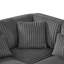 Canapé modulaire gris foncé en forme de U, revêtement en velours côtelé, méridienne, pieds, coussins confortables en velours côtelé, ergonomique et de fabrication