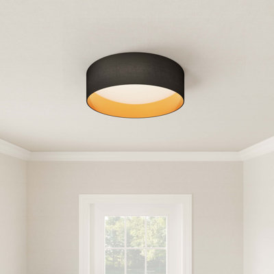 Plafonnier encastré or 1 lumière