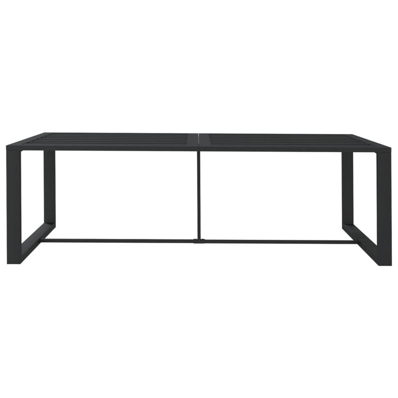 Patio Dining Table Anthracite 47.2" x 23.6" x 26" Aluminum