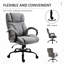 Chaise de bureau ergonomique pour grands et grands utilisateurs, capacité de poids de 500 lb, hauteur réglable, pivotant, lin, fauteuil gris, mouvement pivotant, couleur