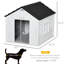 Niche pour chien - Eau, pour petits et moyens chiens, fenêtre mignonne aérée à l'intérieur du chiot, installation facile