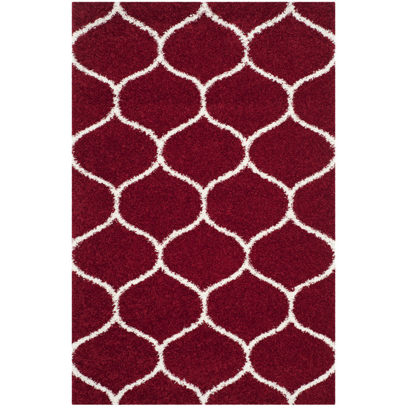 Atencio Geometric Hand Woven Area Rug, Rectangle 122 x 183 cm