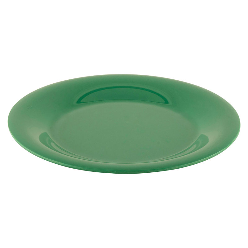  Assiette plate en mélamine 10,5 po, 12 pièces, Vert