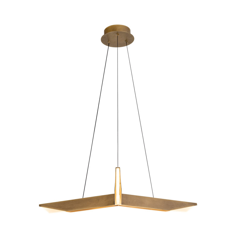 Luminaire suspendu à DEL 31 po Tachi, Laiton rétro