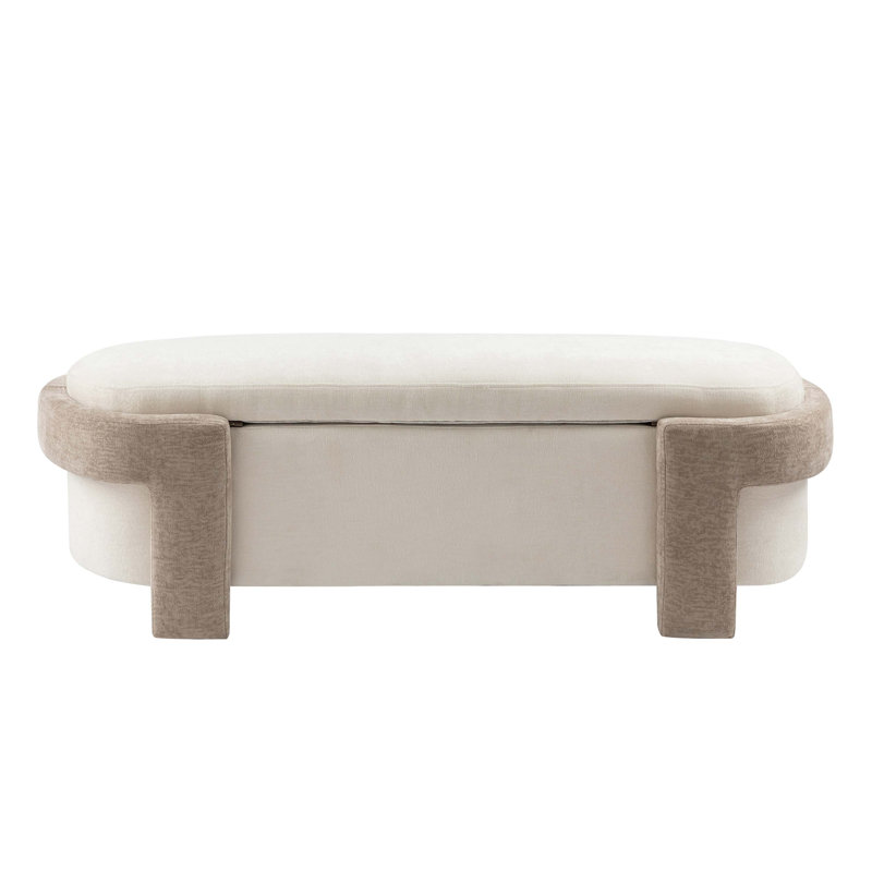 Raye Large Versatile Storage Ottoman Bench, Brown