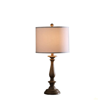 27.5" In Coastal Wood Effect Polyresin Table Lamp