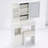 29.2" Small Size Desktop LED Light Vanity Table and Cushioned Stool-247778752