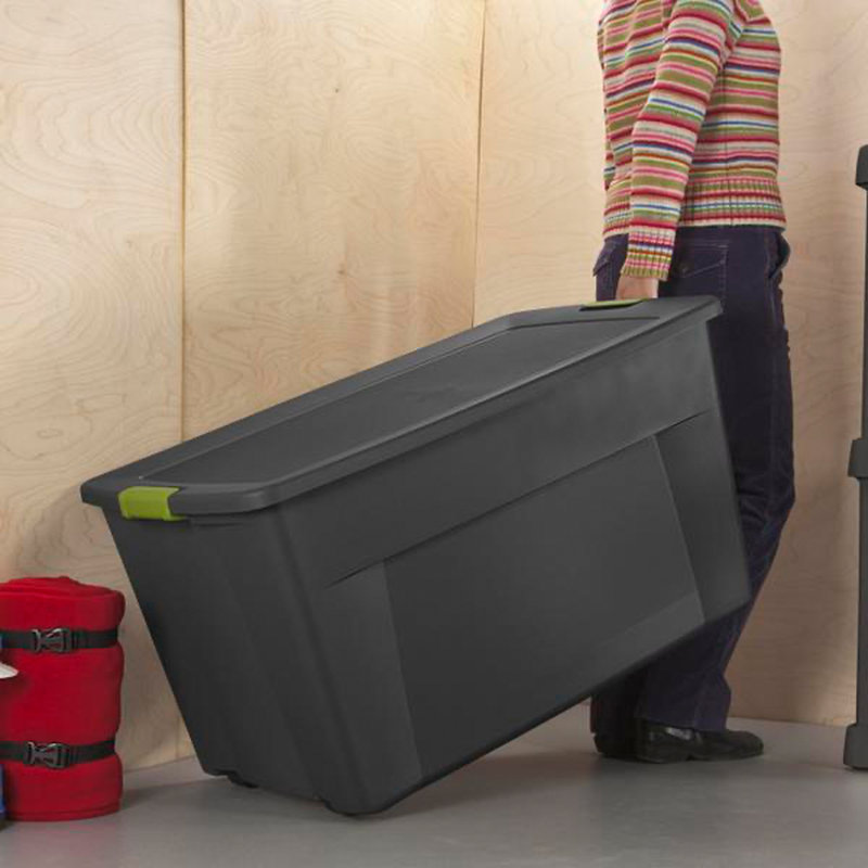 Storage Box Husky 45 Gallon Tote With Wheels Husky 45 Gallon