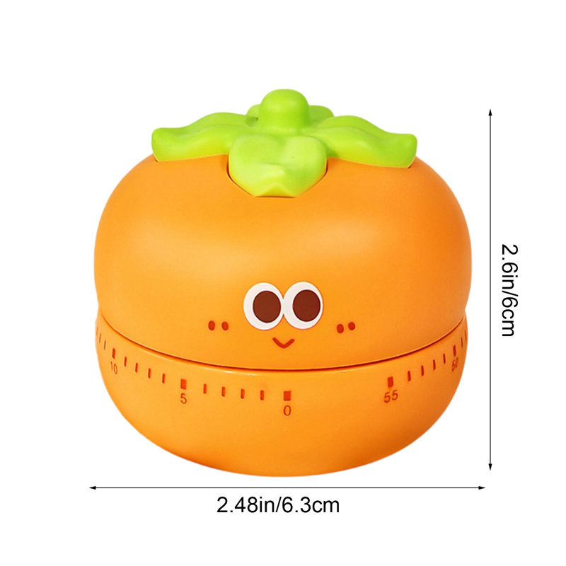 Pla stic kitchen cooking timer Persimmon-shaped Timer A Tool For Elementary School Students Suitable As A Kitchen Cooking Timer
