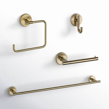 DELTA 4-Piece Arzo Stainless Decorative Bathroom Hardware Set DELTA 4-Piece Arzo Stainless Decorative Bathroom Hardware Set