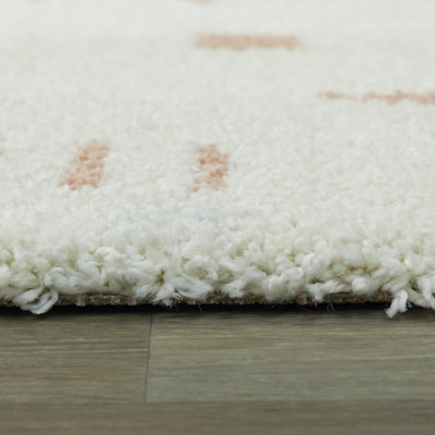 Tapis géométrique à poils longs Morin