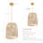 Audra Lantern Pendant Light - Natural Medium Lantern 1-Light Polished Handwoven Adjustable Light Fixture For Kitchen Island, Kitchen, Living Room or Bedroom in Country, Farmhouse, Modern Farmhouse & Mid-Century Modern Style