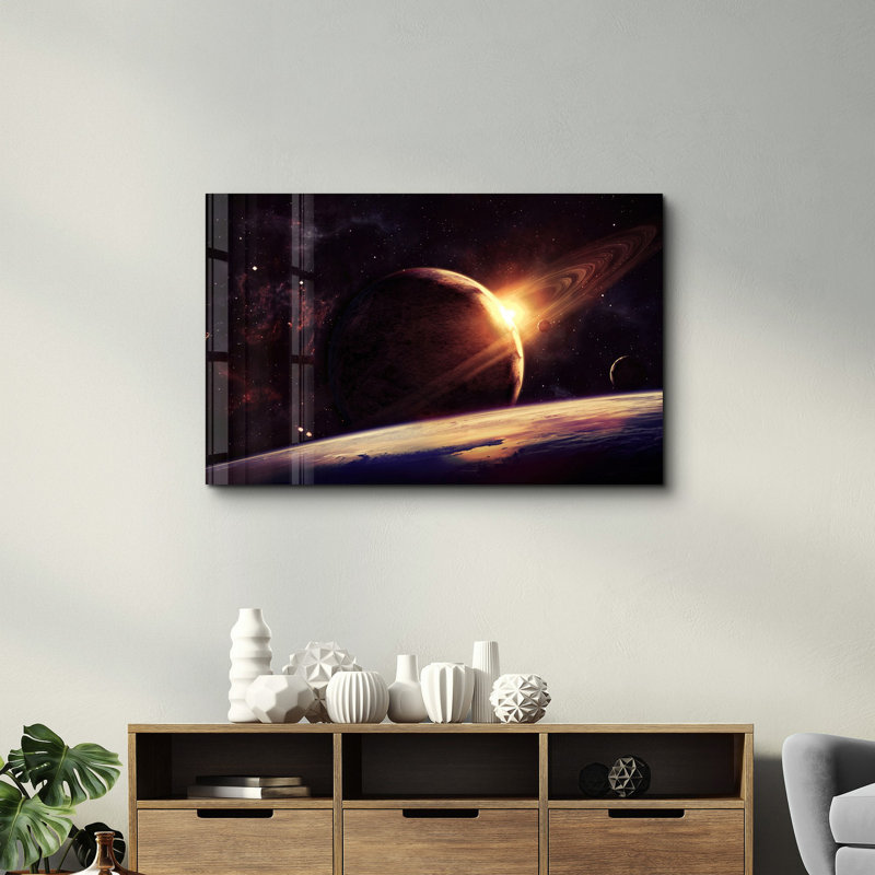 Lekeya Elegant Tempered Glass Wall Art Painting, 13.8 x 21.7 inches | 100% Tempered Glass, Thickness: 0.16 inches | UV Printed for Vibrant Colors | Perfect for Home Decor, Living Room, & Office Spaces