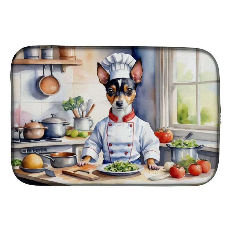 Tapis de séchage Rat Terrier The Chef