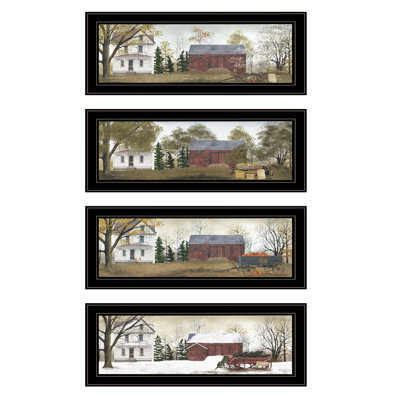 Ensemble de 4 décorations murales encadrées pour la maison et la maison par Billy Jacobs