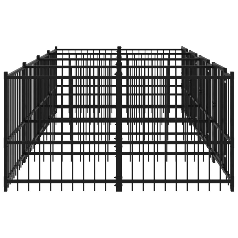 Finnegan Steel Kennel With Door, 100cm H x 388cm W x 193.5cm D
