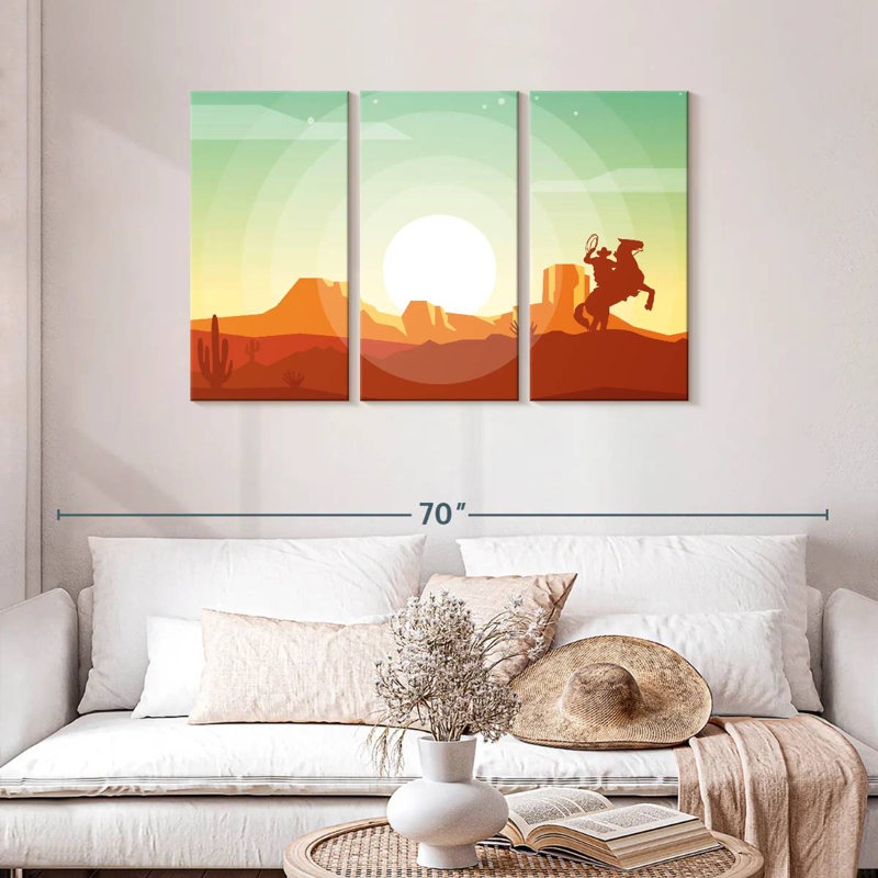 Lelar Western Desert, 28" H x 45" W