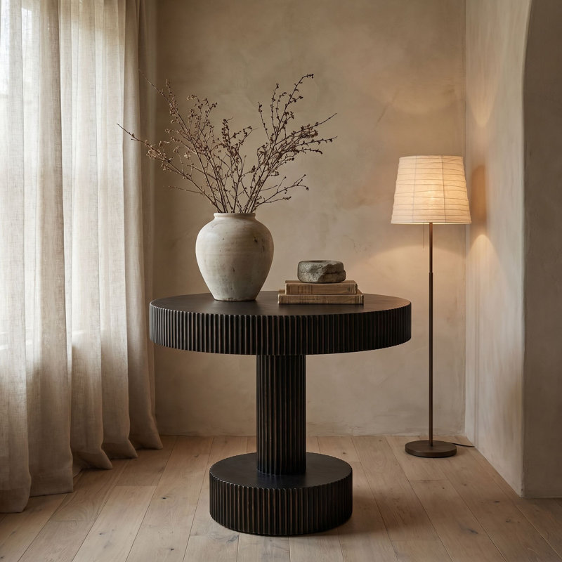 Stringata Solid Wood End Table