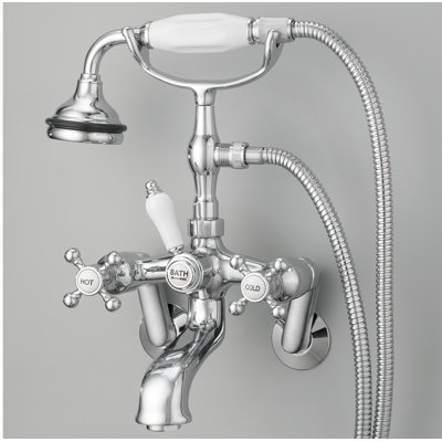 2 Handle Bathroom Clawfoot Tub Faucet with Diverter
