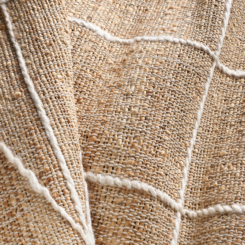 Tapis en jute tissé à la main Judson, Tapis de couloir 2 pi 6 po x 8 pi