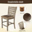 2 chaises de salle à manger de style rustique, en bois massif de conception, avec siège rembourré brun grisâtre, élégantes et durables de chaises de hauteur comptoir, Grace Antique, dossier en échelle de bois, finition laquée, simple