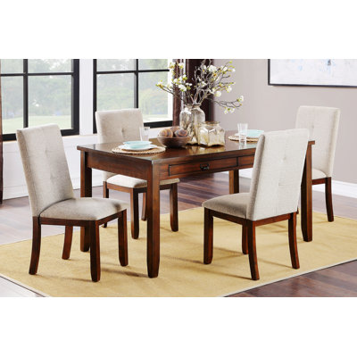 Multifunctional Dining Set Table and 4 Side Chair Chenille