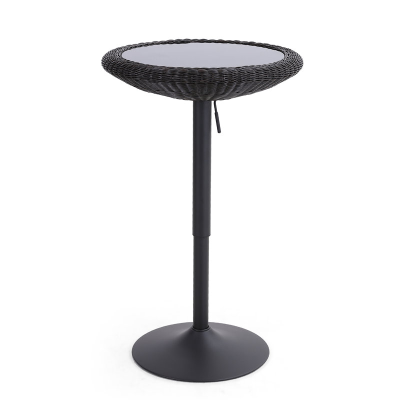 Eibe Round Glass Top Metal Base Dining Table