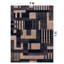 Tapis noir antidérapant à motif de blocs de couleur lavable à la machine-324775104