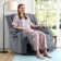 Baritone 35.8'' Wide Manual Recliner Nursery Chair with 360° Swivel Rocker & Massage Heat, USB/Type-C – Microfiber for All-Age Home Use