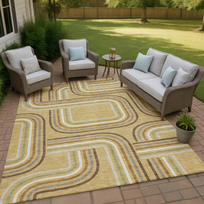 Machine Washable Indoor/Outdoor Chantille ACN2535 Geometric Rug