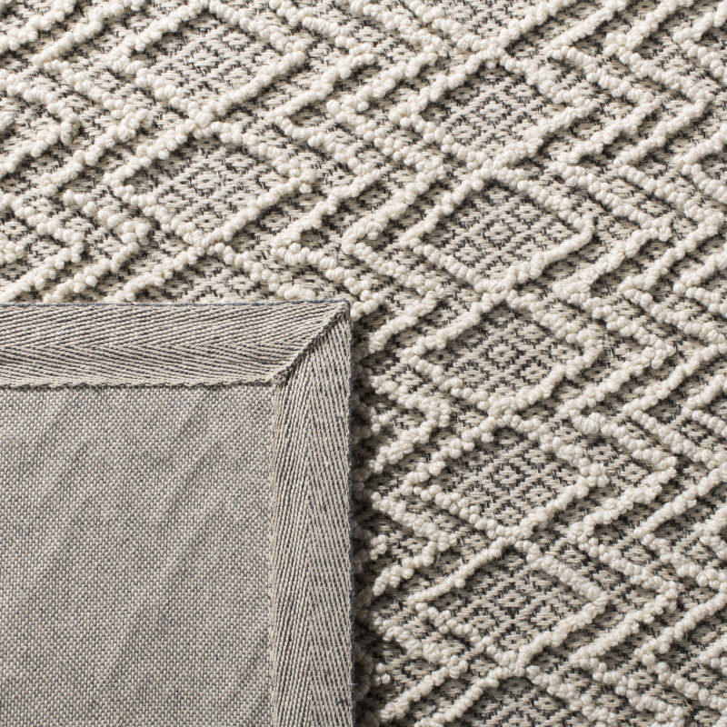Hamlin Trace Hand Tufted Wool Geometric Rug, Rectangle 2'3" x 4'