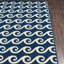 Tapis intérieur / extérieur bleu marine / blanc Yepez-23564086