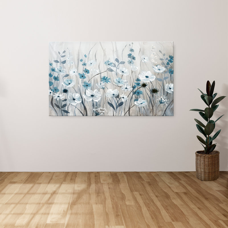 "Blue Meadow Field" par Nan, reproduction sur toile, H 18 po x l 30 po x P 1 po