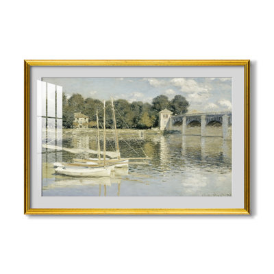 Le Pont d'Argenteuil, 1874 - Claude Monet - Reproduction encadrée sur mesure