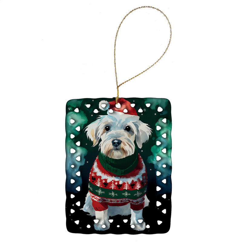 Ornement en porcelaine de Noël Sealyham Terrier, Sealyham Terrier 3642