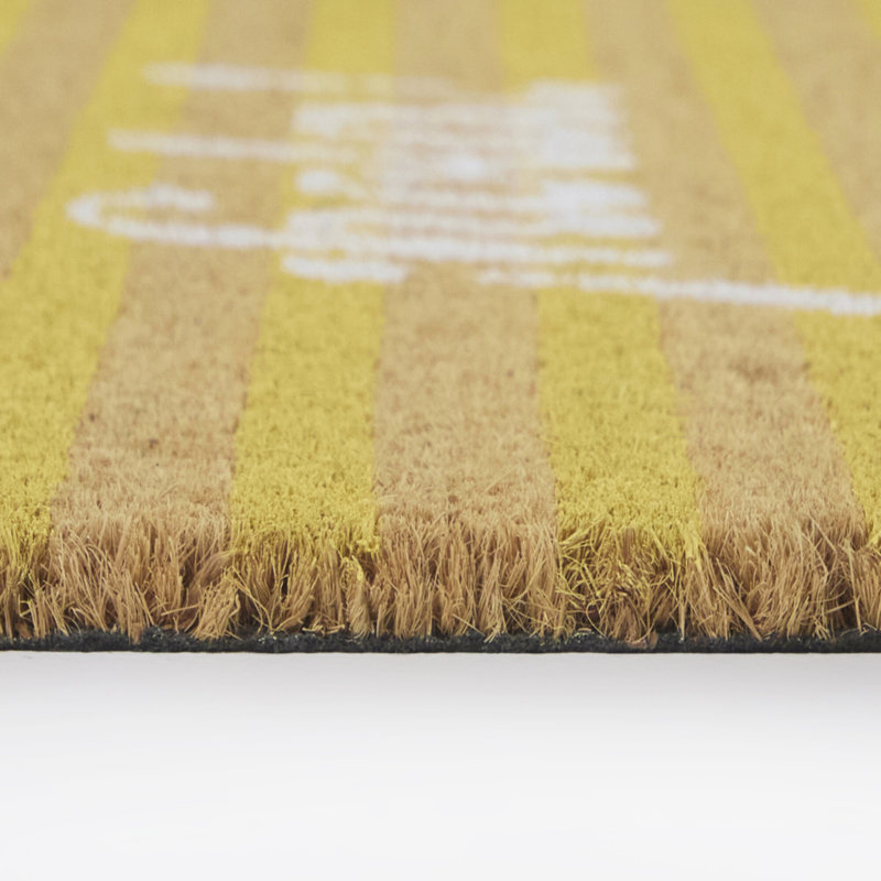 Hola Yellow Greeting Doormat