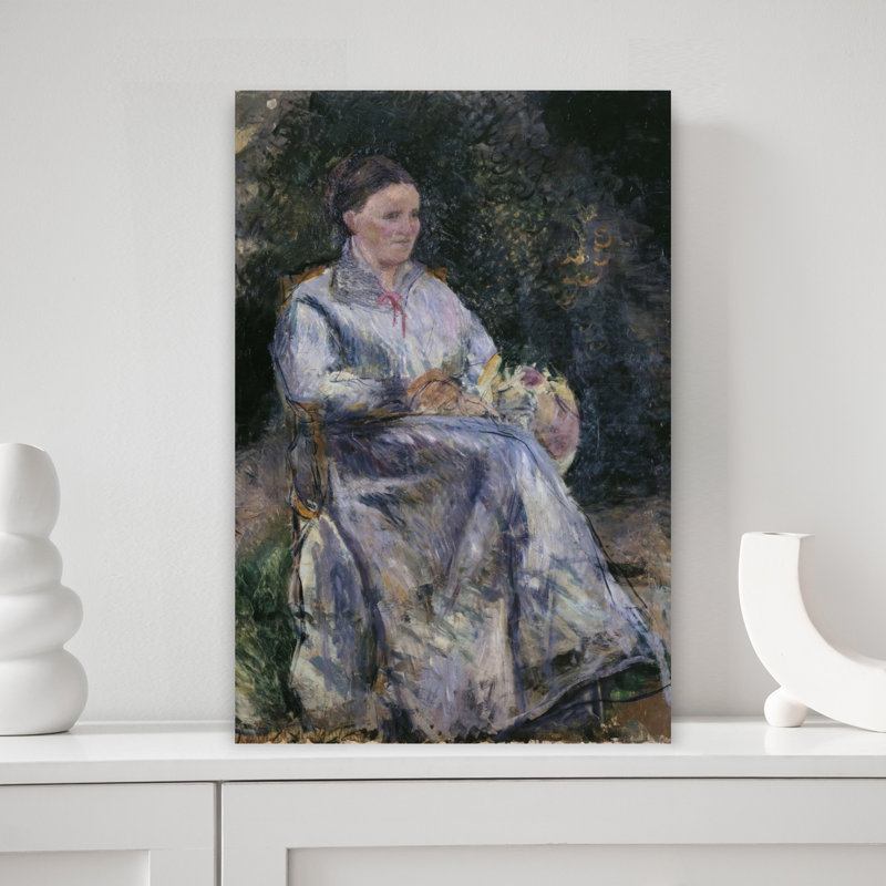 Julie Pissarro In The Garden, Ca. 1874 Abstract Contemporary Wall Art Print, 45.72cm H x 30.48cm W