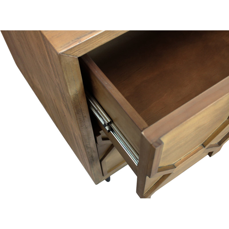 Calis 28'' W Solid Wood Nightstand