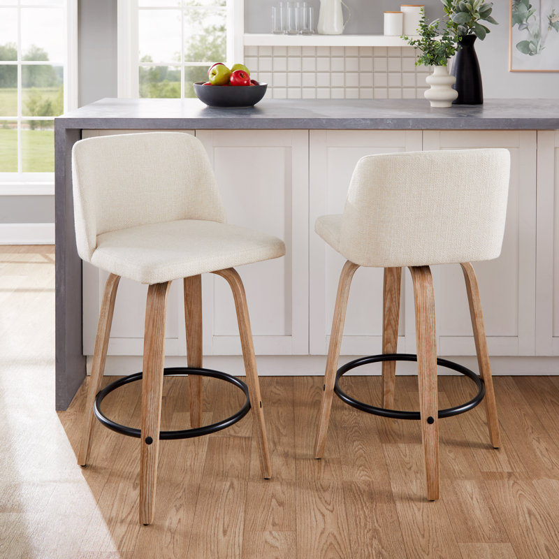 Lakyia Swivel Upholstered Counter Stool
